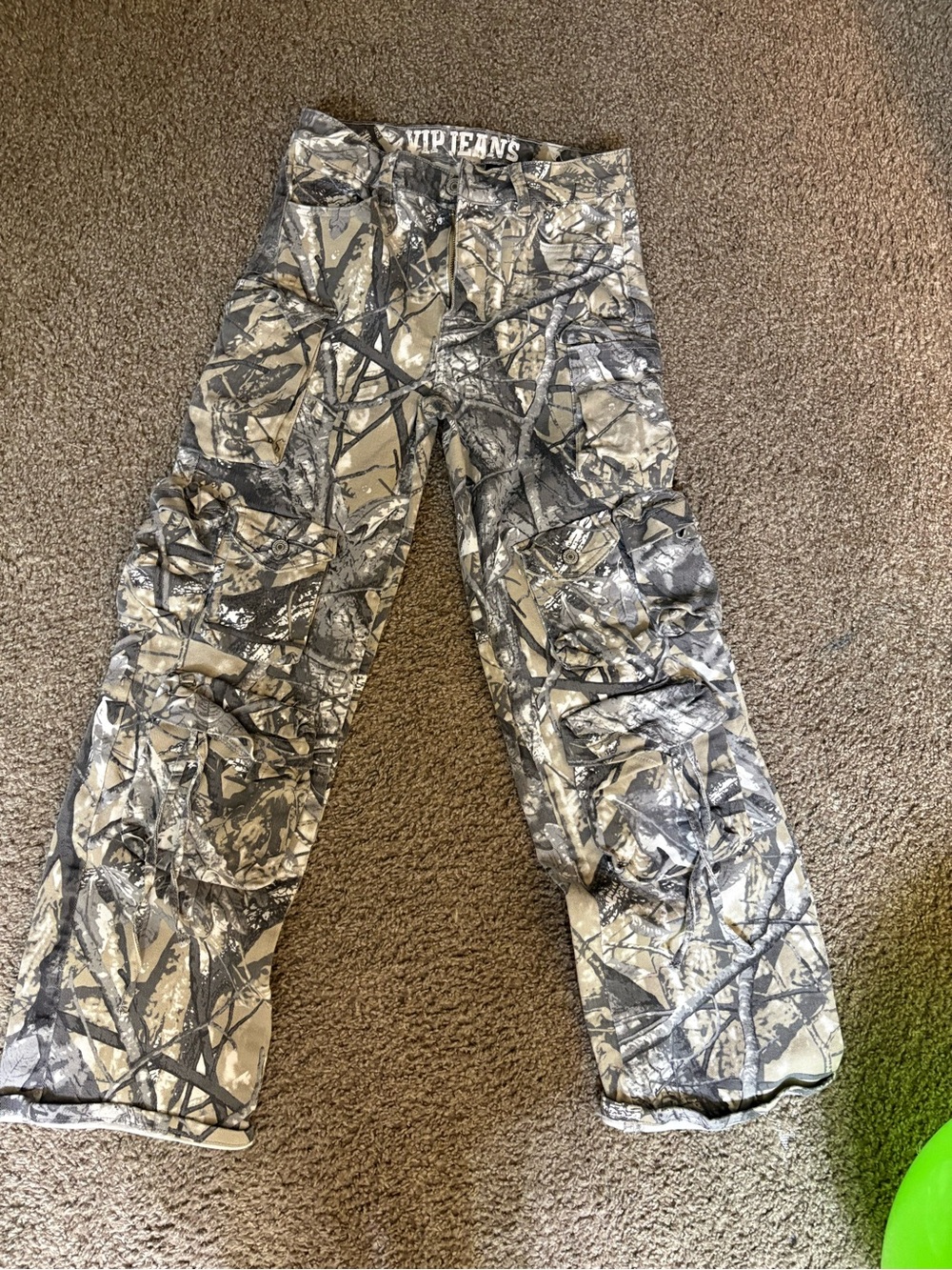VIP Men’s Camouflage Cargo Pants - Gray & Tan
